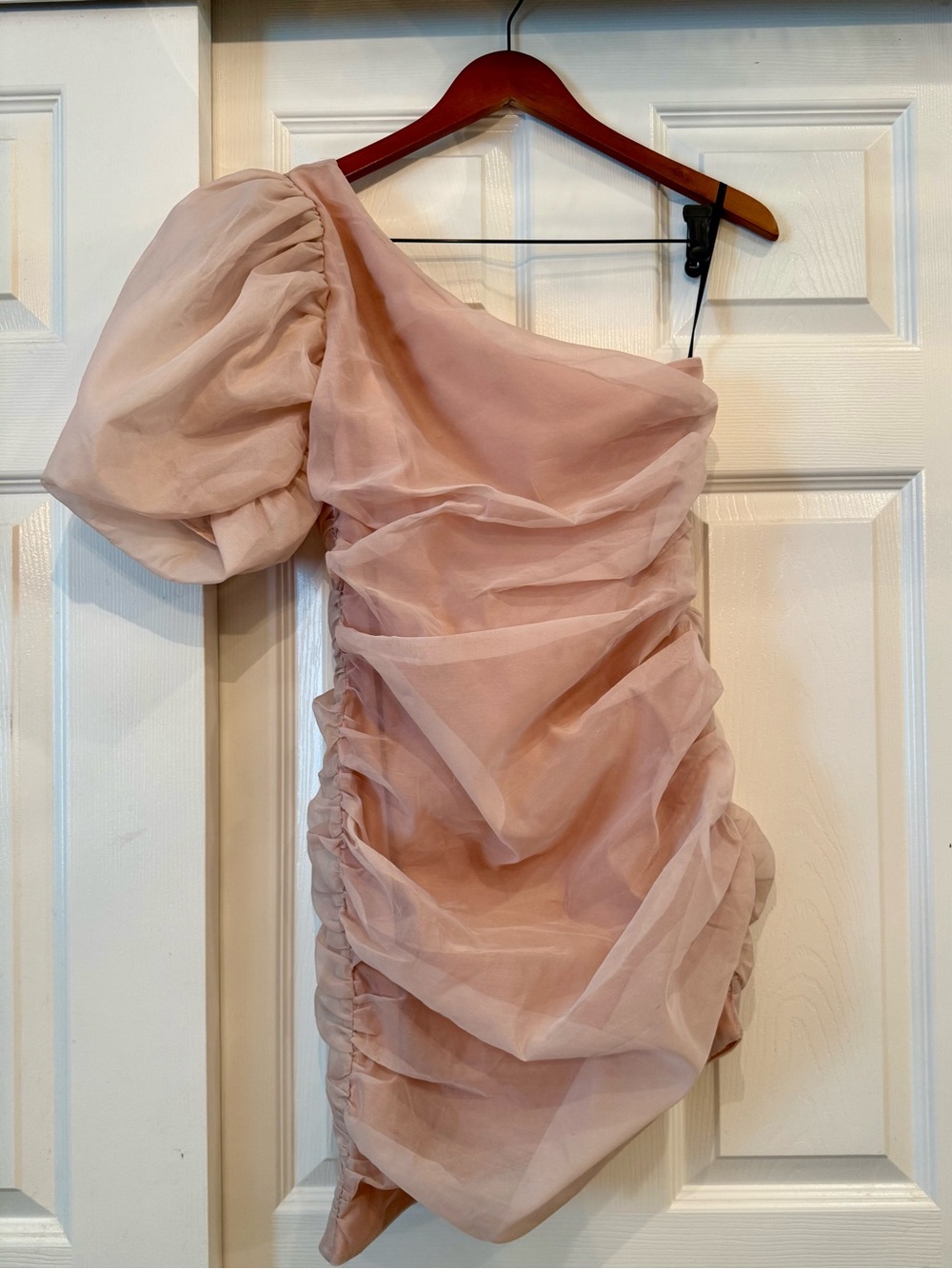 NBD Soft Blush Pink Chiffon Dress